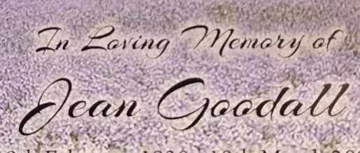 Thanksgiving Service for Jean Goodall